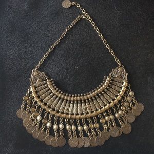 Revolve Gold Coin Statement Bib Necklace